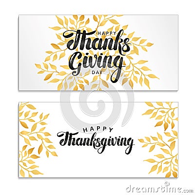 Happy thanksgiving day template Vector Illustration