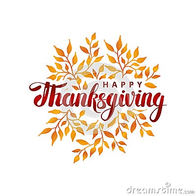 Happy thanksgiving day template Vector Illustration