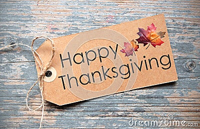 Happy thanksgiving label Stock Photo