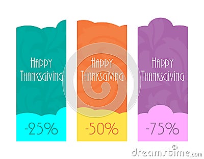 Happy Thanksgiving labels Vector Illustration