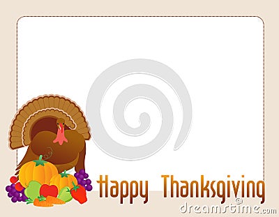 Happy thanksgiving turkey Vector Illustration