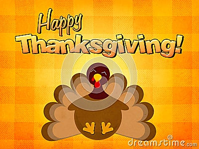 Happy thanksgiving turkey Cartoon Illustration