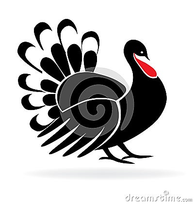 Happy Thanksgiving Turkey Image Logo Vector Illustration