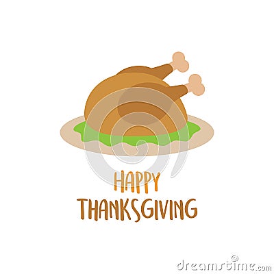 Happy Thanksgiving turkey vector Vector Illustration