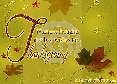 Happy Thanksgiving Wishes Cartoon Illustration