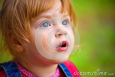 Happy time for little girl Stock Photo