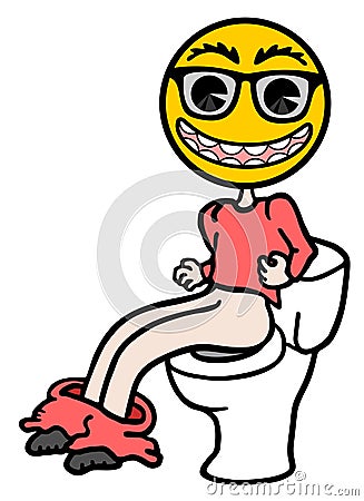 Happy toilet Vector Illustration
