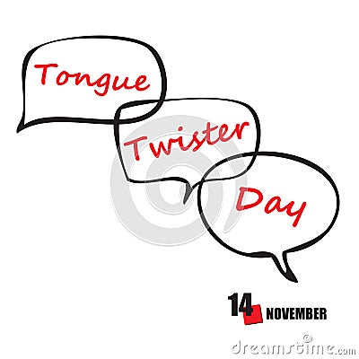 Happy Tongue Twister Day Vector Illustration