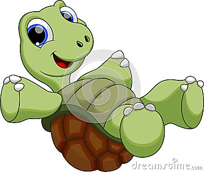 Happy turtle catoon Stock Photo