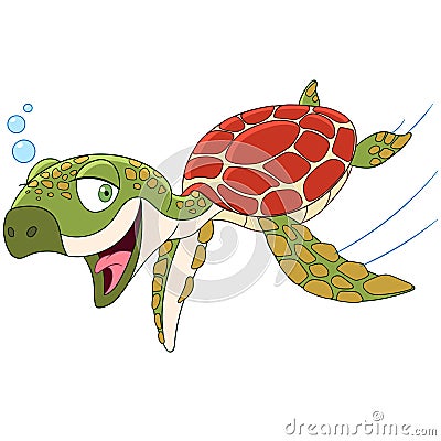 Happy turtle Vector Illustration