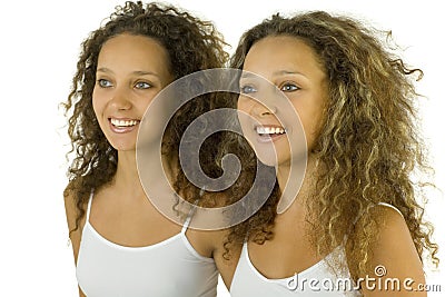 Happy twins Stock Photo