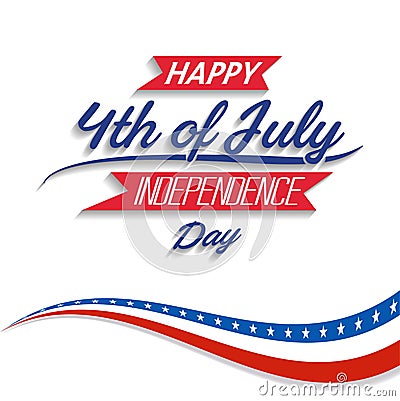 Happy USA Independence Day Fourth of July celebrate Vector Illustration