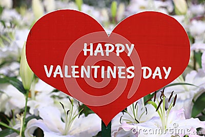 Happy valentine day sign Stock Photo