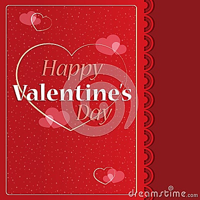 Happy Valentine`s Day card Vector Illustration