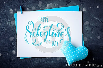 Happy Valentine`s day. Congratulatory background by St. Valentine`s Day Stock Photo