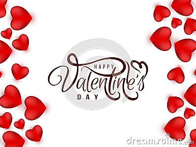 Happy Valentine`s day elegant love background Vector Illustration