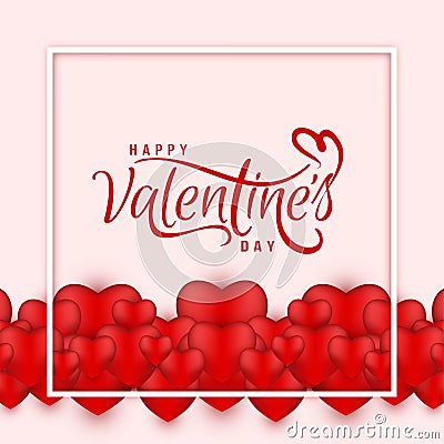 Happy Valentine`s day elegant love background Vector Illustration