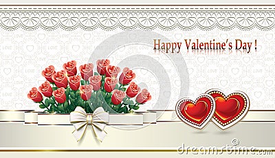 Happy Valentine`s day Vector Illustration