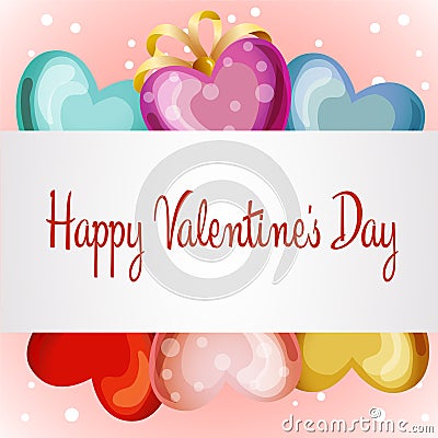 Happy valentine`s day Vector Illustration