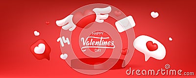 Happy Valentine`s Day Vector Illustration