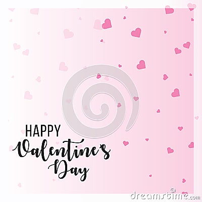 Happy valentine`s day multipurpose template design background Vector Illustration