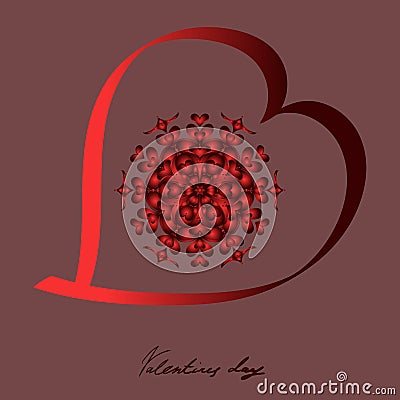 Happy Valentine`s Day, vector postcard Vector Illustration