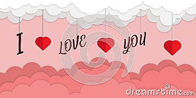 Happy valentine`s day. Vector happy valentines day text lettering design. I love you. Holiday invitation card Vector Illustration