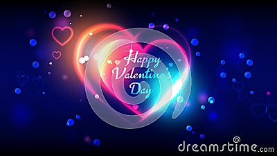 Happy Valentines Day Animated Greeting Cards. Blue and Golden Shine.  Valentines Day Animation Bokeh Background. 4k Video Stock Footage - Video  of golden, happy: 170930344