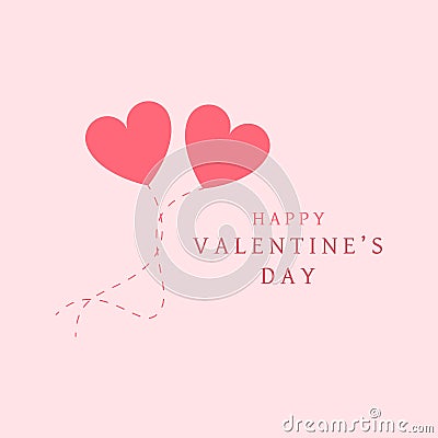 Happy valentines day background vector hearts poster Vector Illustration