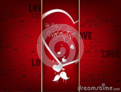 Happy Valentines Day card. Vector Illustration