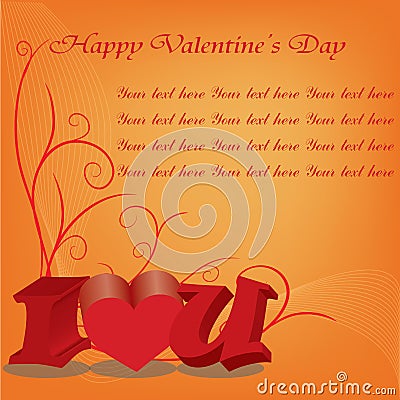 Happy valentines day cards with ornament Vector Illustration