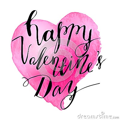 Happy Valentines Day greeting card Vector Illustration