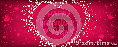 Happy Valentines Day greeting card. I Love You. 14 February Vector Illustration