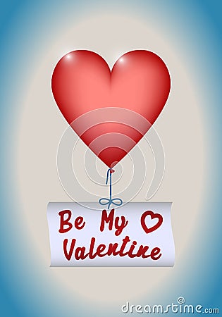 Happy Valentines Day greeting card. Vector Illustration