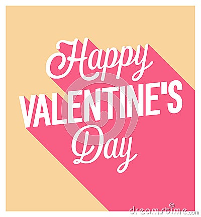 Happy Valentines Day greeting card. Vector Illustration