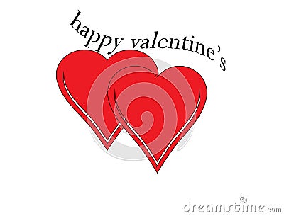 Happy valentines day with hearts Stock Photo