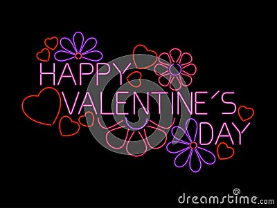 Happy Valentines Day Sign Vector Illustration