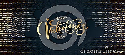 Happy Valentines day vector card design Vector Illustration