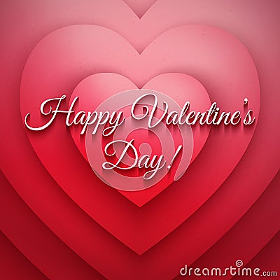 Happy Valentines Day vector retro background Vector Illustration