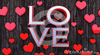 Happy valentines day and weeding design elements. Stock Photo