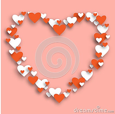 Happy valentines day and weeding design elements. Vector illustration with mesh. Vector Illustration