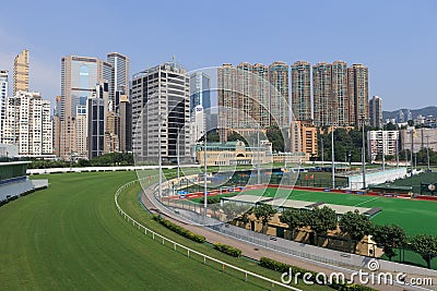 Happy Valley Racecourse in Hong Kong Editorial Stock Photo
