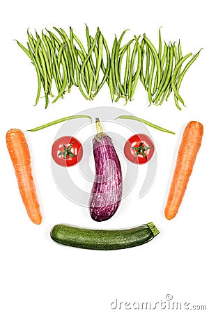 Happy vegetables face Stock Photo