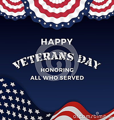 Happy Veterans Day Vector Illustration