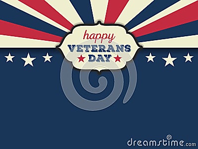 Happy veterans day horizon background Vector Illustration