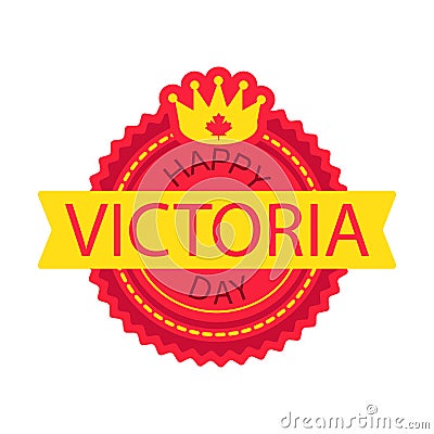 Happy Victoria Day Sticker Stock Photo