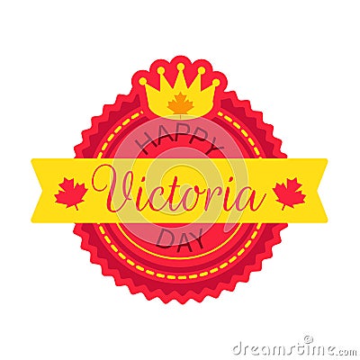 Happy Victoria Day Sticker Stock Photo