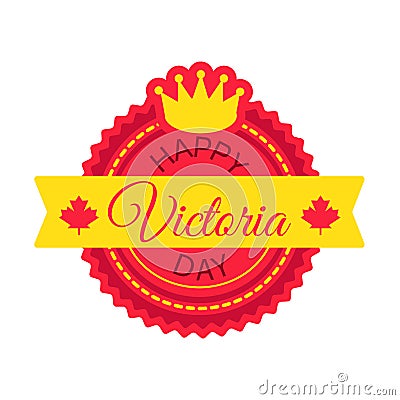 Happy Victoria Day Sticker Stock Photo