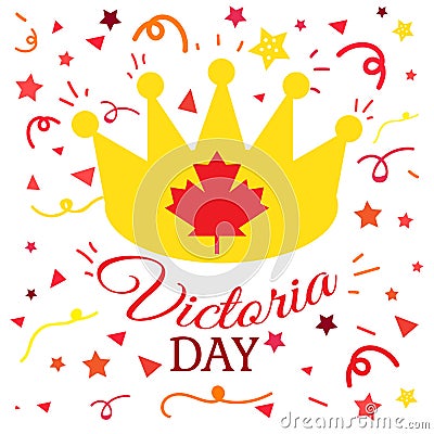 Happy Victoria Day Sticker Stock Photo