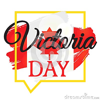 Happy Victoria Day Sticker Stock Photo